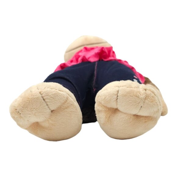 Build A Bear Smiley Monkey Stuffed Animal Plush Toy Pink Top Denim Sequin Jeans - Picture 10 of 13